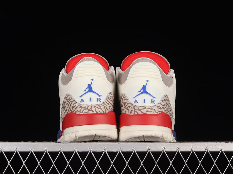 AIR JORDAN 3 RETRO GS INTERNATIONAL FLIGHT SAIL/SPORT ROYAL-FIRE RED - Phantom Kicks