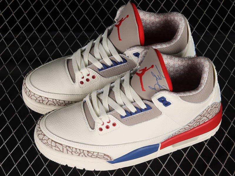 AIR JORDAN 3 RETRO GS INTERNATIONAL FLIGHT SAIL/SPORT ROYAL-FIRE RED - Phantom Kicks