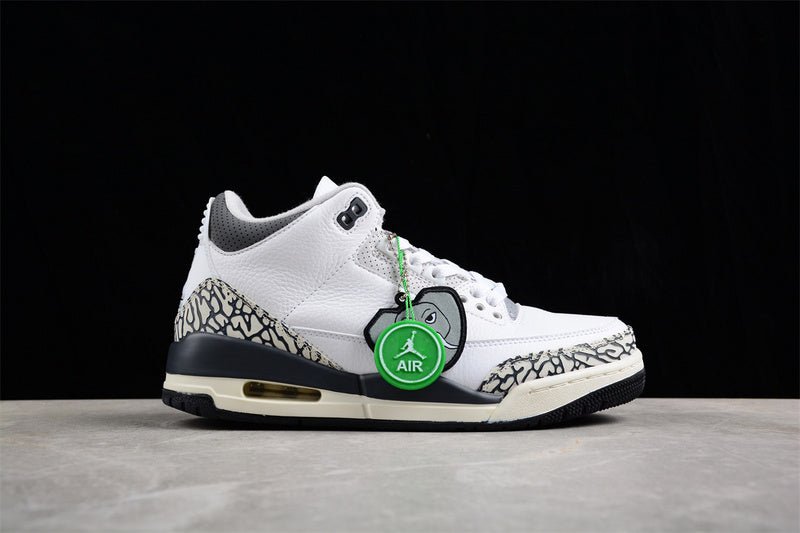AIR JORDAN 3 RETRO GS WHITE/BLACK/IRON/LIGHT ASH GREY/SAIL/CEMENT GREY - Phantom Kicks