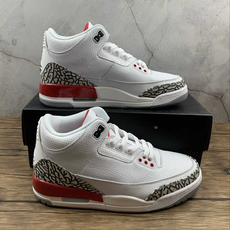 AIR JORDAN 3 RETRO HALL OF FAME WHITE/CEMENT GREY-BLACK-FIRE RED - Phantom Kicks