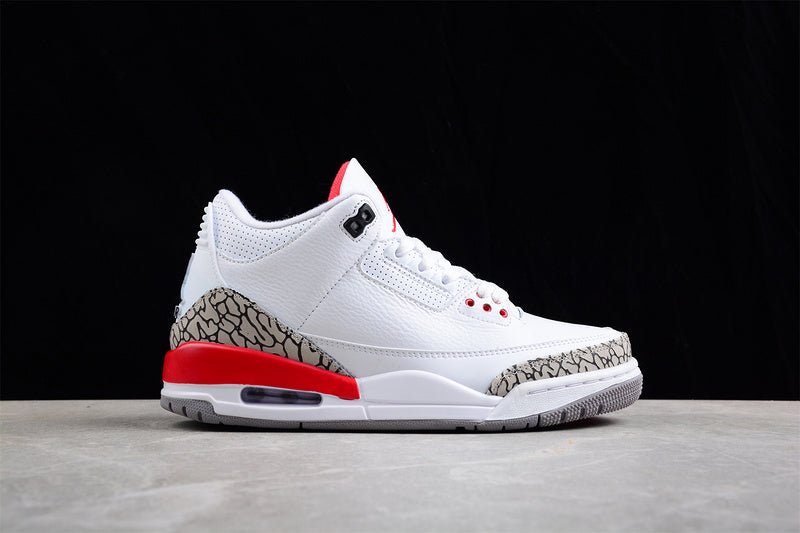 AIR JORDAN 3 RETRO HALL OF FAME WHITE/CEMENT GREY-BLACK-FIRE RED - Phantom Kicks