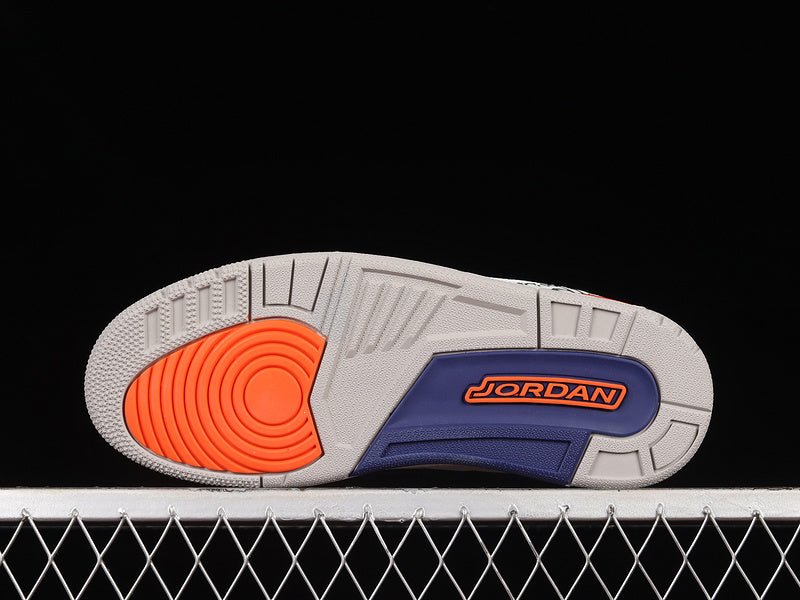AIR JORDAN 3 RETRO KNICKS WHITE/OLD ROYAL-UNIVERSITY ORANGE-TECH GREY - Phantom Kicks
