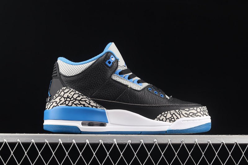 AIR JORDAN 3 RETRO SPORT BLUE-WOLF GREY/BLACK - Phantom Kicks