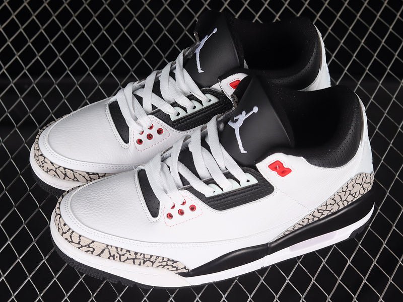 AIR JORDAN 3 RETRO WHITE/BLACK-CMNT GRY-INFRRD 23 - Phantom Kicks