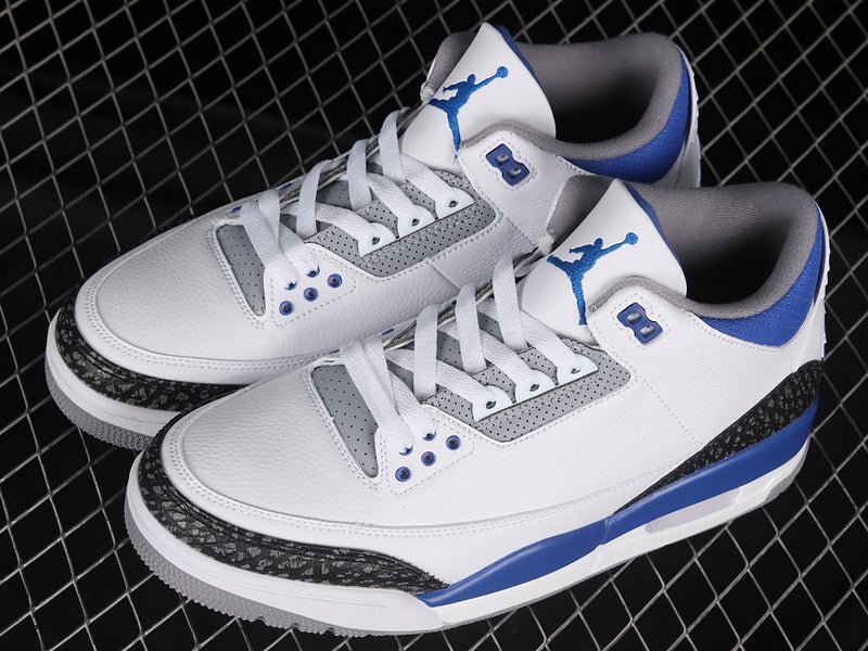 AIR JORDAN 3 RETRO WHITE/BLACK/CEMENT GREY/RACER BLUE - Phantom Kicks