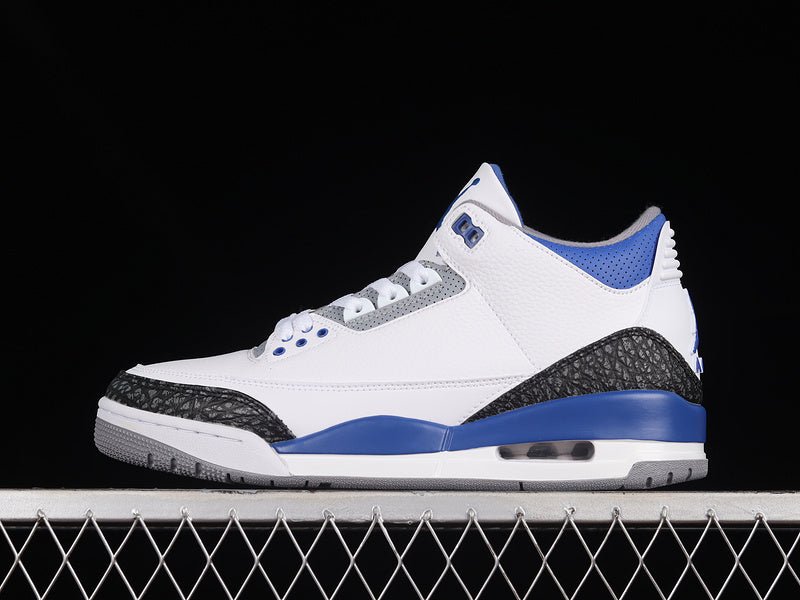 AIR JORDAN 3 RETRO WHITE/BLACK/CEMENT GREY/RACER BLUE - Phantom Kicks