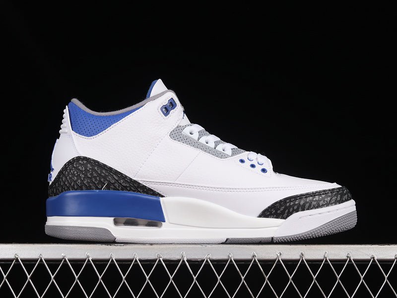 AIR JORDAN 3 RETRO WHITE/BLACK/CEMENT GREY/RACER BLUE - Phantom Kicks