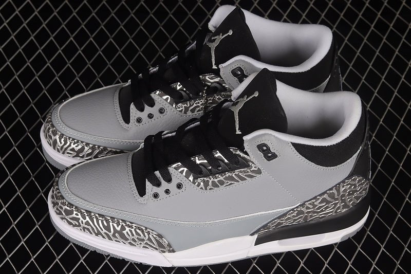 AIR JORDAN 3 RETRO WOLF GREY/BLACK/WHITE - Phantom Kicks