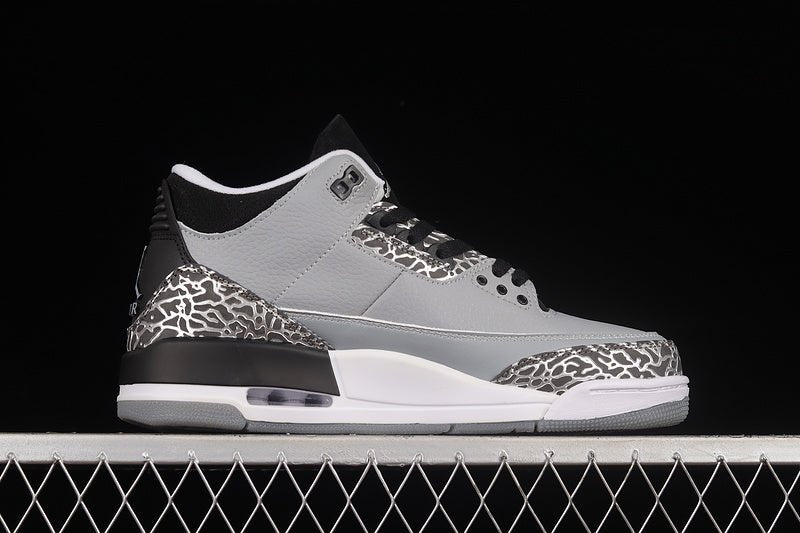 AIR JORDAN 3 RETRO WOLF GREY/BLACK/WHITE - Phantom Kicks