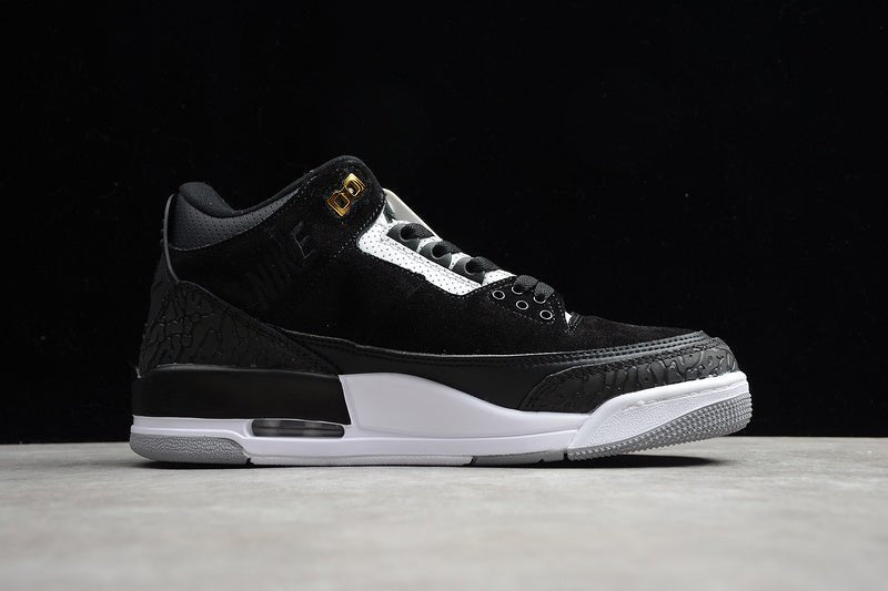 AIR JORDAN 3 TINKER BLACK/CEMENT GREY-METALLIC GOLD - Phantom Kicks