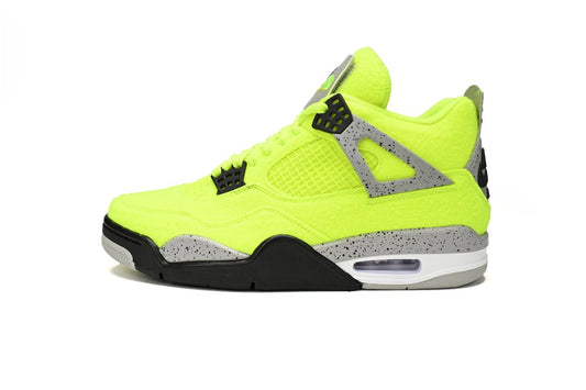 Air jordan 4 Plush Fluorescent Yellow - Phantom Kicks