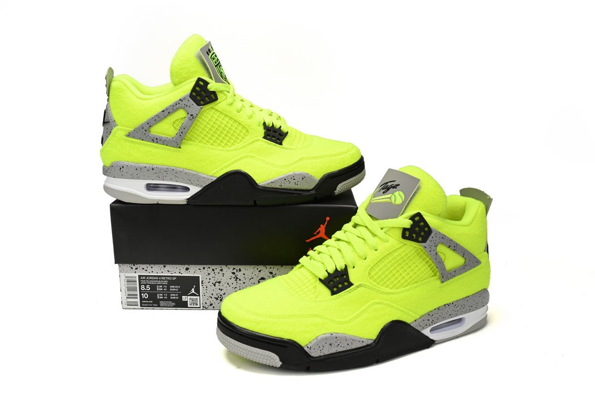 Air jordan 4 Plush Fluorescent Yellow - Phantom Kicks