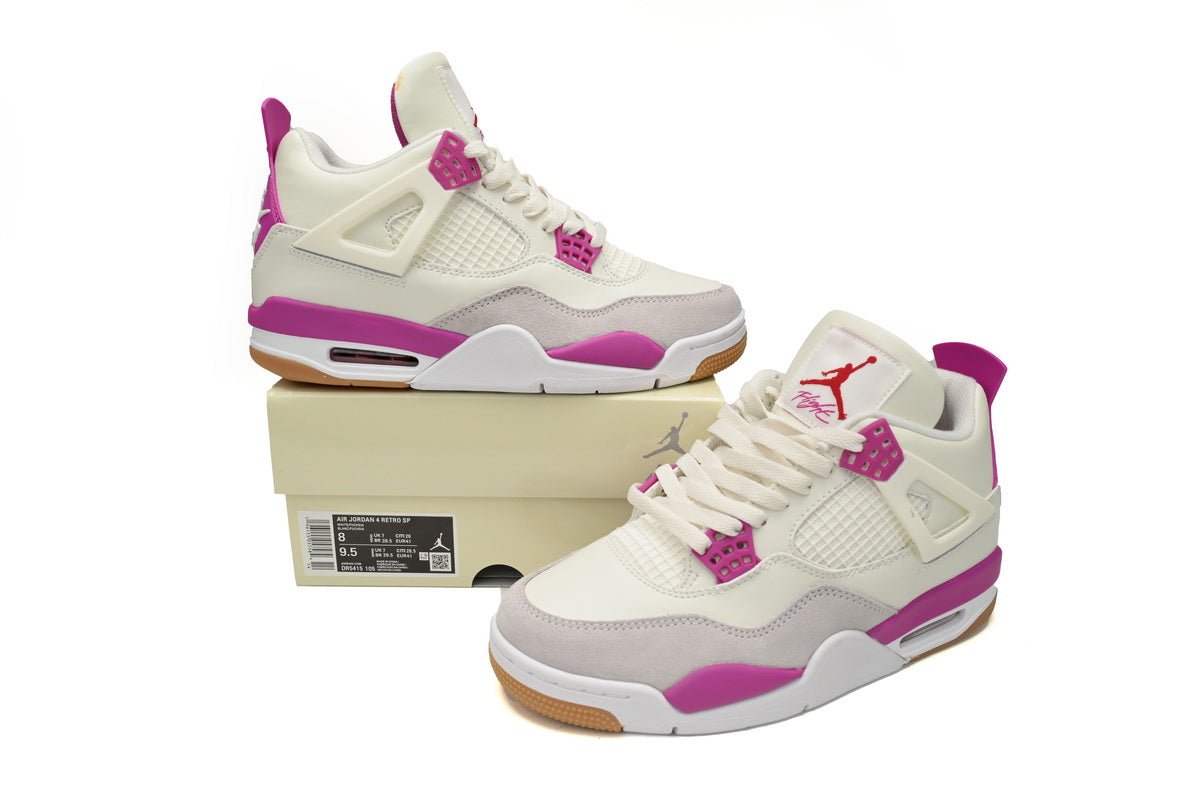 Air Jordan 4 White Purple Grey - Phantom Kicks