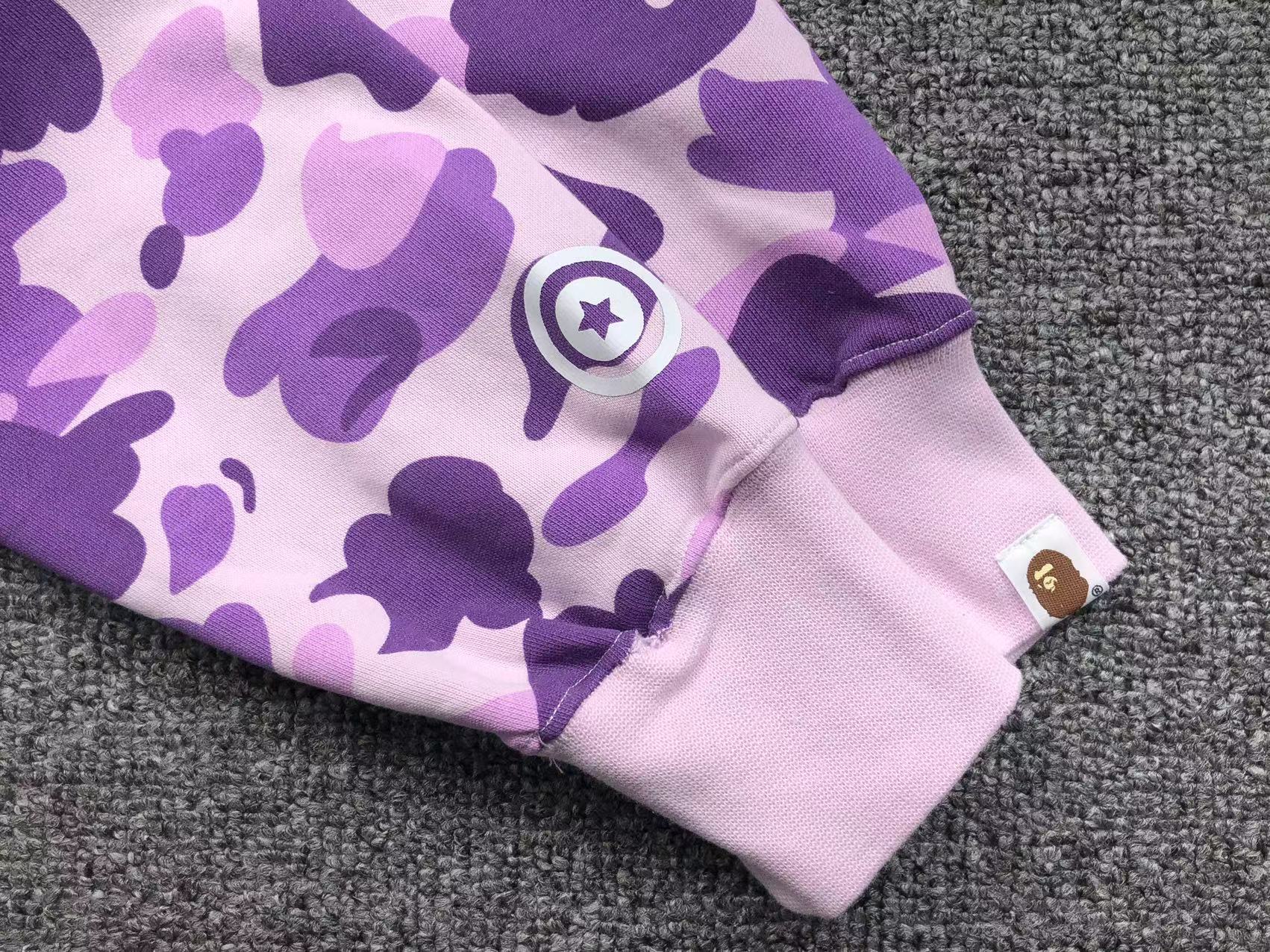 BAPE COLOR CAMO FULL ZIP HOODIE PURPLE - Phantom Kicks