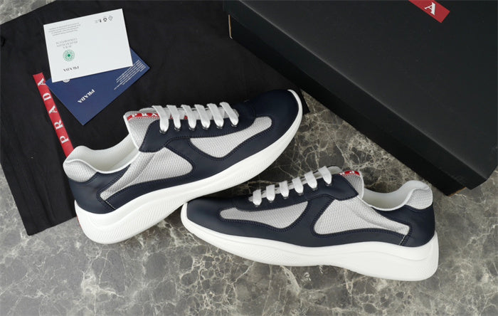 PRADA AMERICA'S CUP LEATHER NAVY SILVER - Phantom Kicks