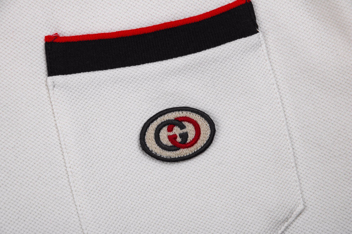 Gucci Polo Shirt with Web Collar (White) - Phantom Kicks