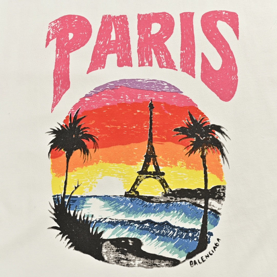 Balenciaga Paris Sunset T-Shirt - Phantom Kicks