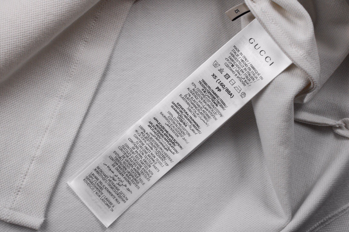 Gucci Polo Shirt with Web Collar (White) - Phantom Kicks