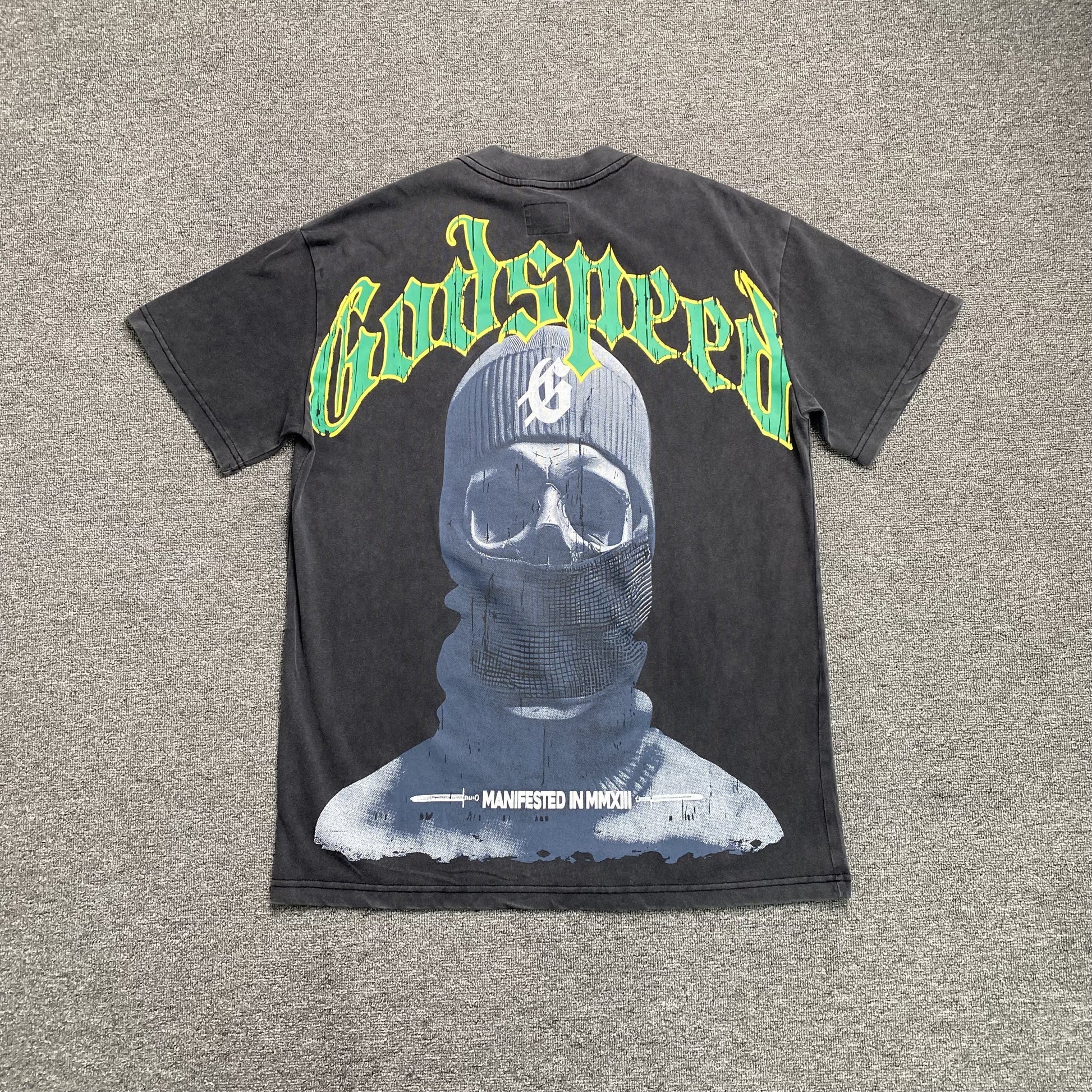 GODSPEED BALACLAVA SZN T-SHIRT WASHED BLACK - Phantom Kicks