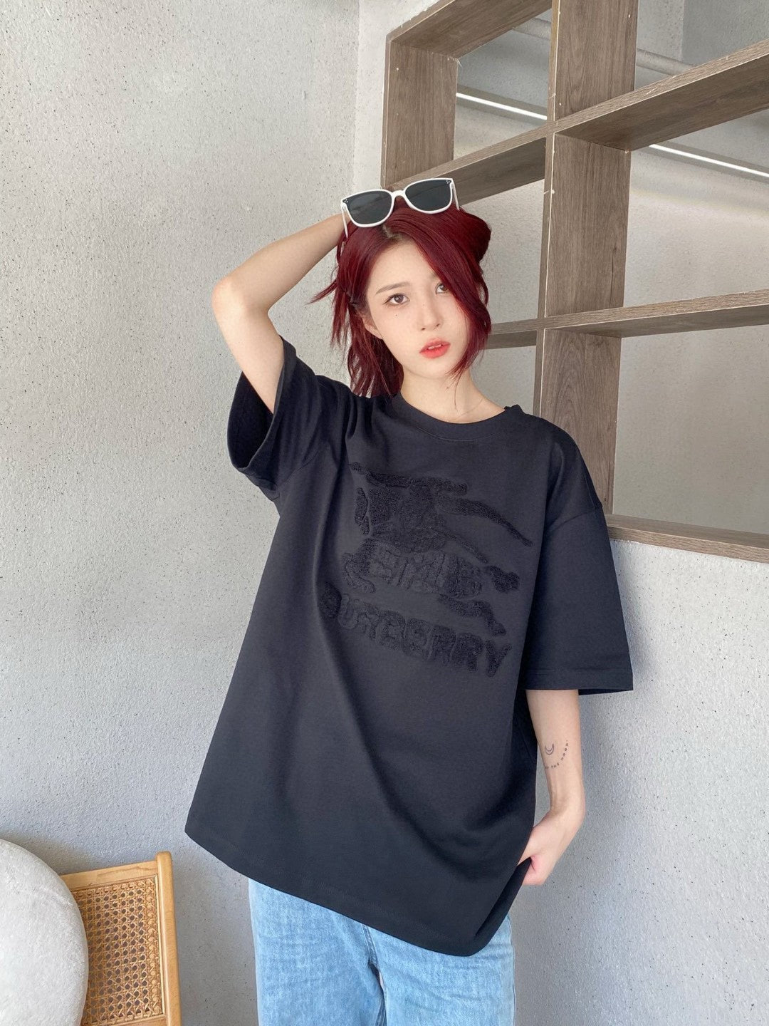 Burberry T-Shirt - Embroidered Knight Logo - Phantom Kicks