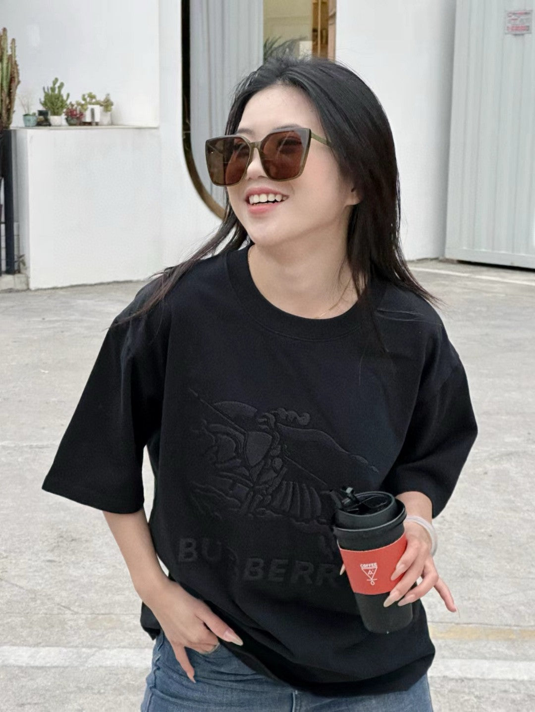 Burberry T-Shirt - Embroidered Knight Logo - Phantom Kicks