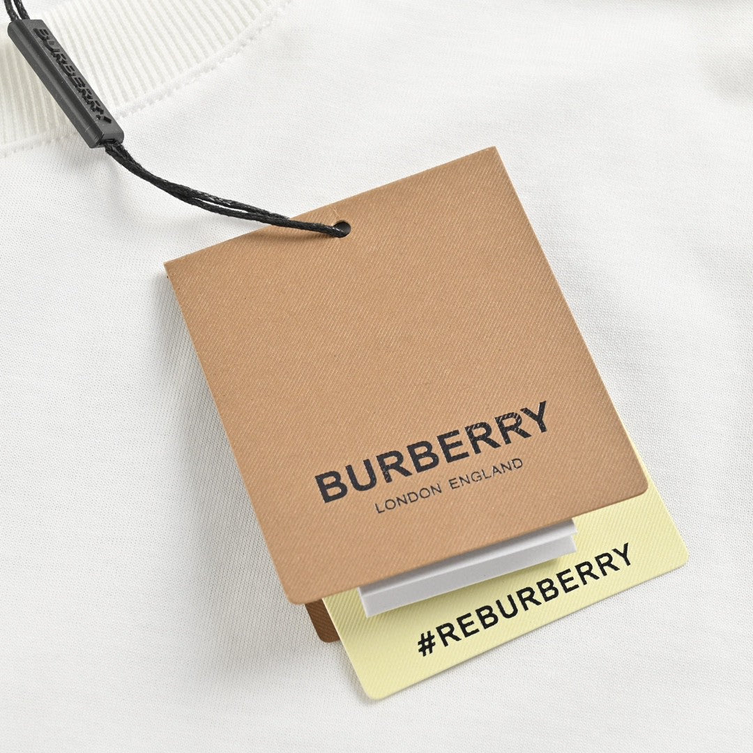 Burberry White T-Shirt with Graphic Text - Phantom Kicks
