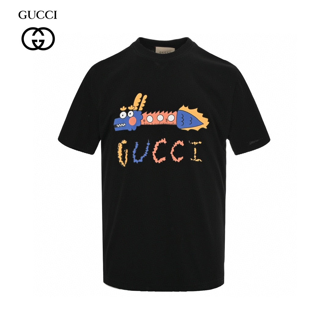 Gucci Black T-Shirt with Dragon Graphic - Phantom Kicks
