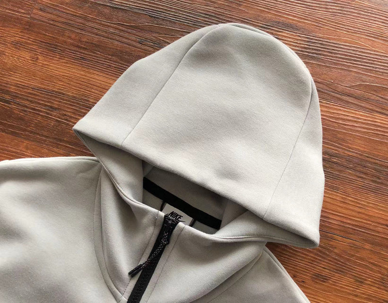 NIKE TECH FLEECE HOODIE x WHITE/GREY - Phantom Kicks