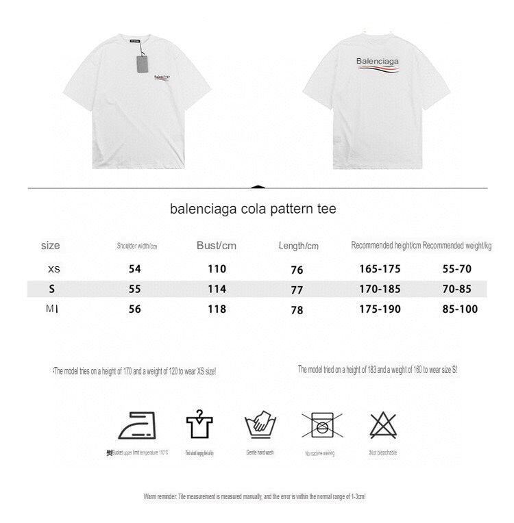 Balenciaga Wave Logo T-Shirt (White) - Phantom Kicks