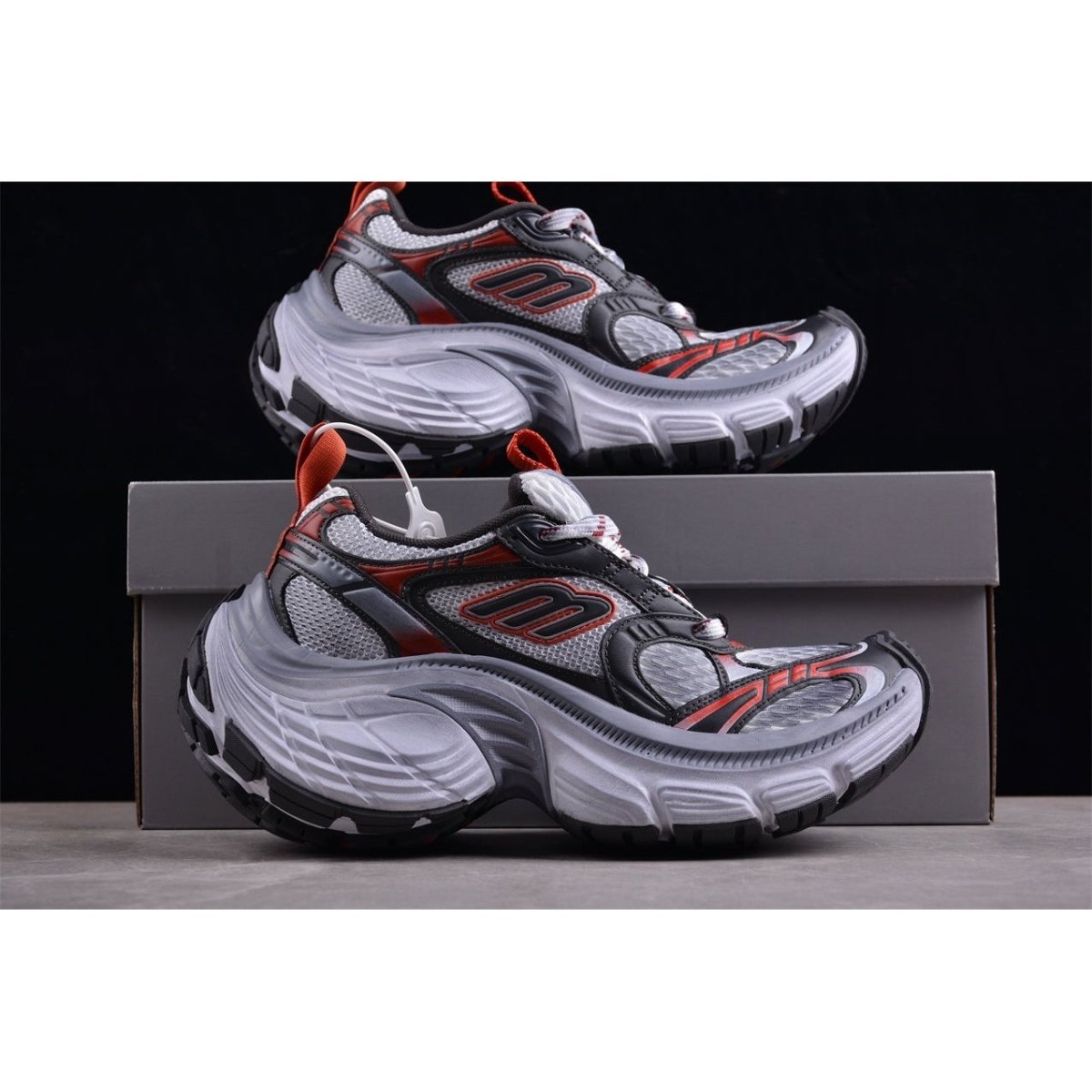 BALENCIAGA 10XL x CHARCOAL GREY RED - Phantom Kicks