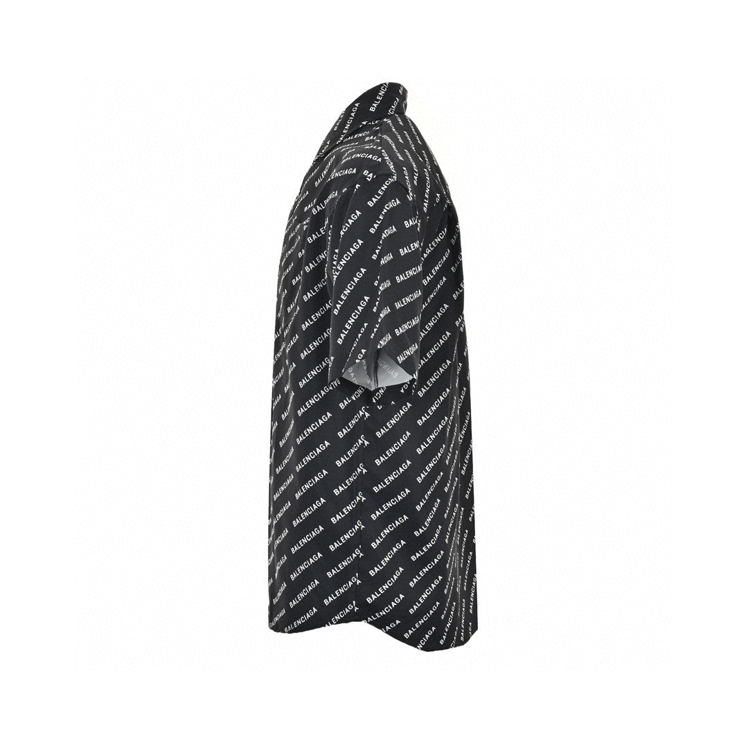 Balenciaga All-Over Logo Print Shirt (Black) - Phantom Kicks