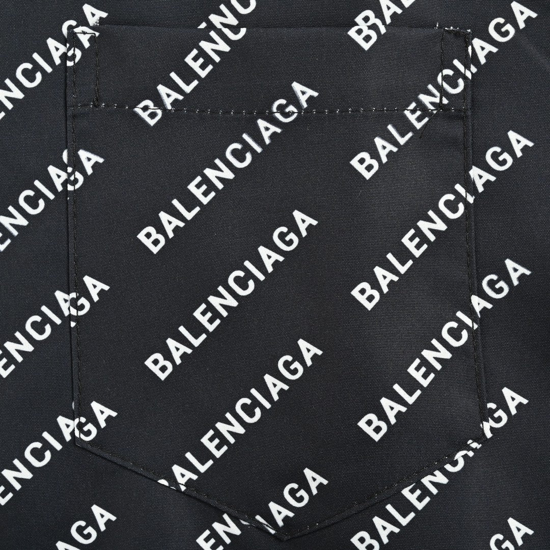 Balenciaga All-Over Logo Print Shirt (Black) - Phantom Kicks