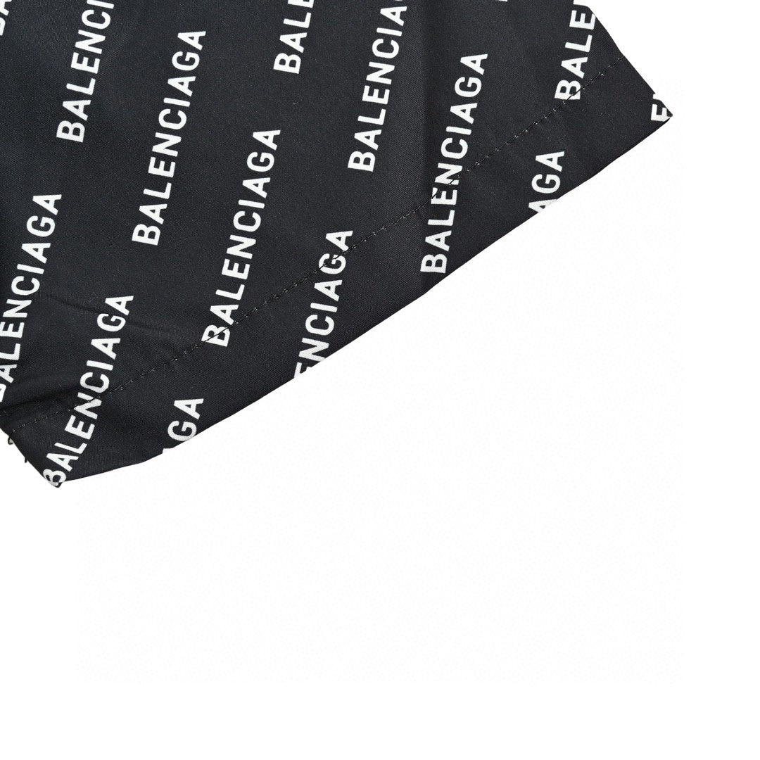 Balenciaga All-Over Logo Print Shirt (Black) - Phantom Kicks