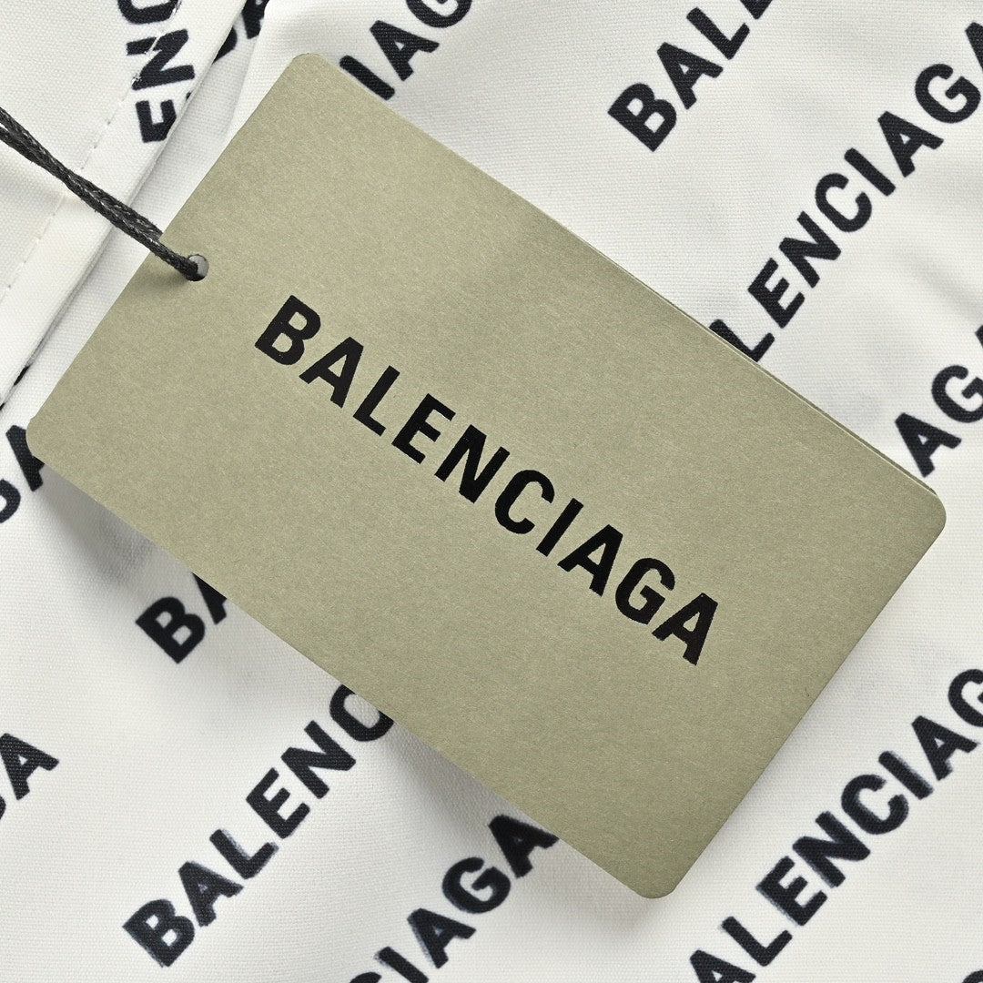 Balenciaga All-Over Logo Print Shirt (White) - Phantom Kicks