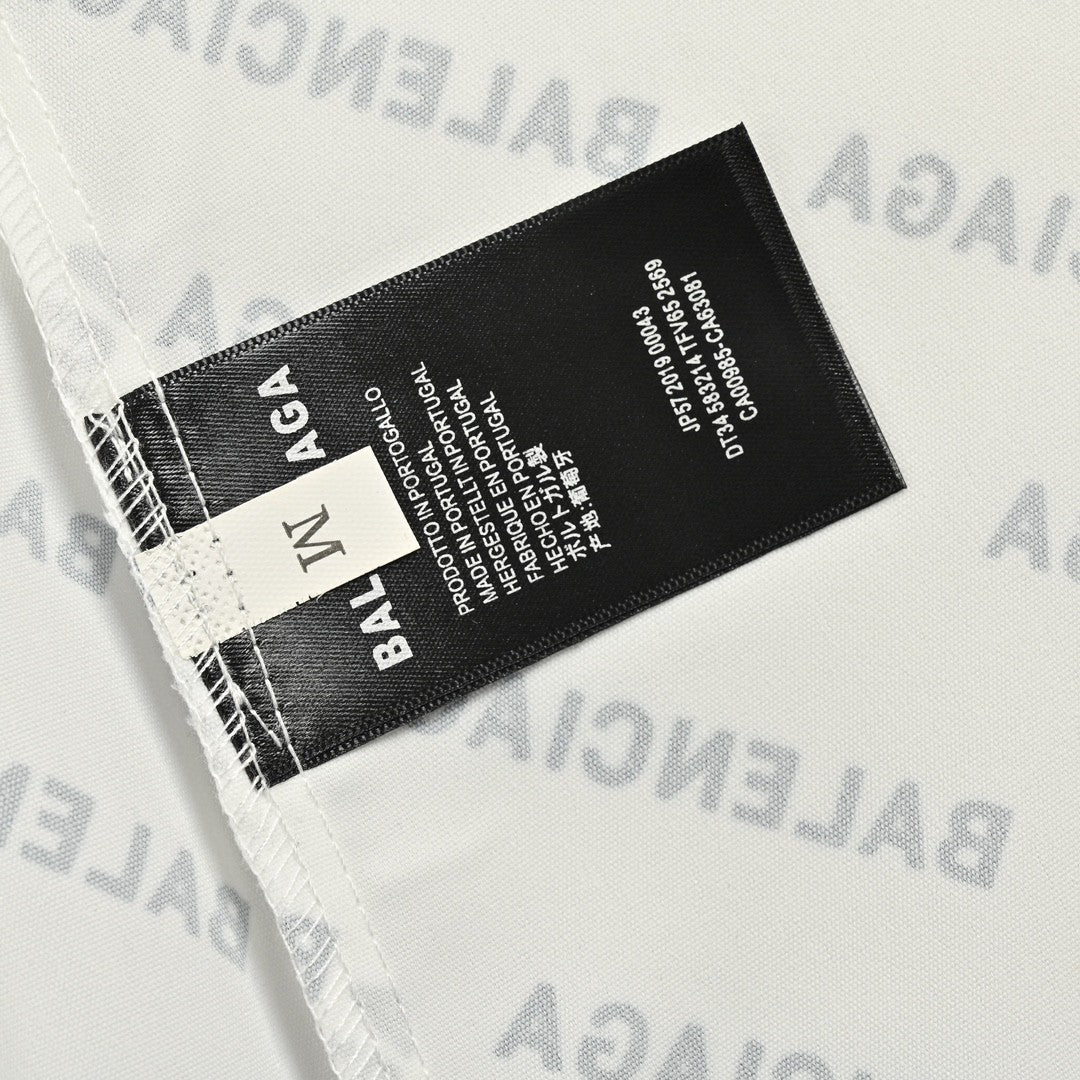 Balenciaga All-Over Logo Print Shirt (White) - Phantom Kicks