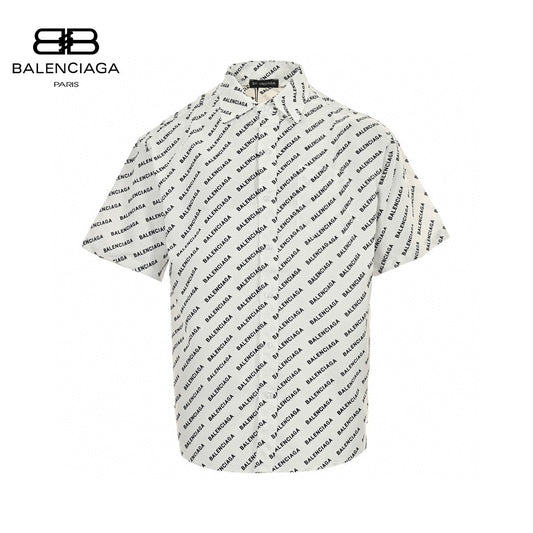 Balenciaga All-Over Logo Print Shirt (White) - Phantom Kicks