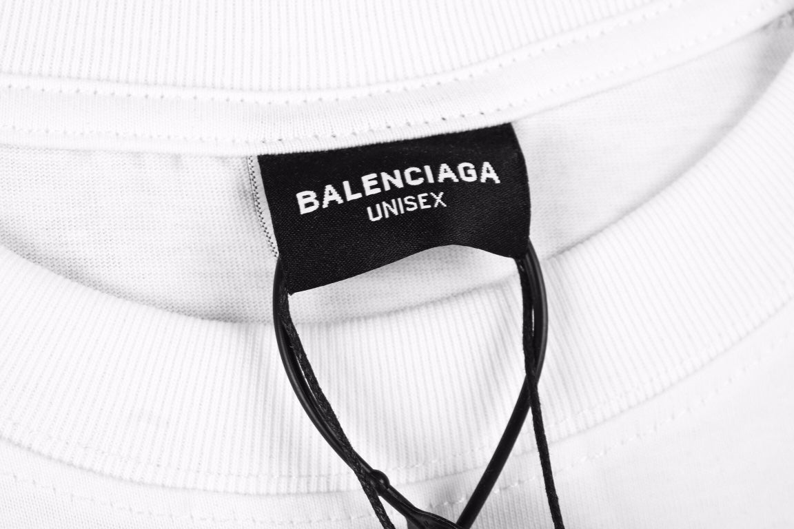 Balenciaga Allover Logo Print T-Shirt - White - Phantom Kicks