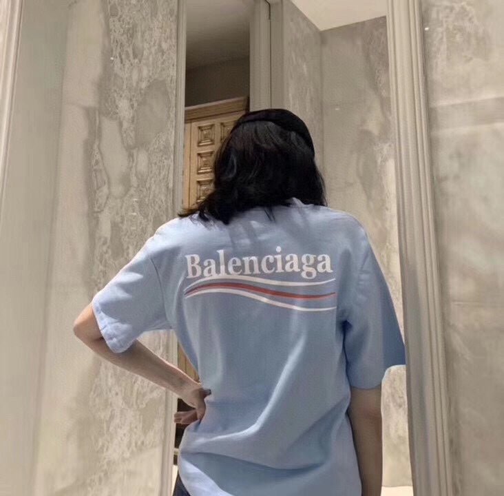 Balenciaga Basic Logo T-Shirt - Light Blue - Phantom Kicks