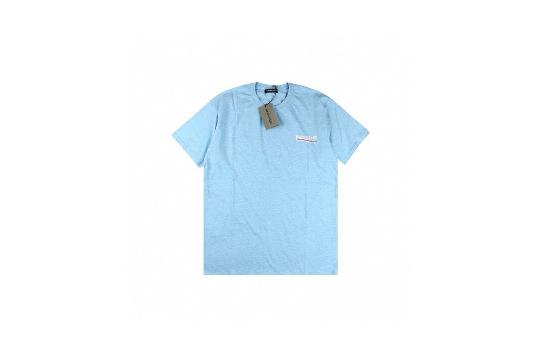 Balenciaga Basic Logo T-Shirt - Light Blue - Phantom Kicks