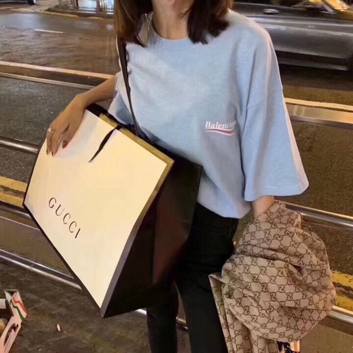 Balenciaga Basic Logo T-Shirt - Light Blue - Phantom Kicks