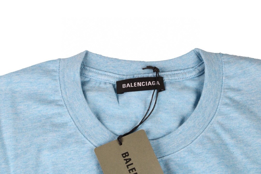 Balenciaga Basic Logo T-Shirt - Light Blue - Phantom Kicks