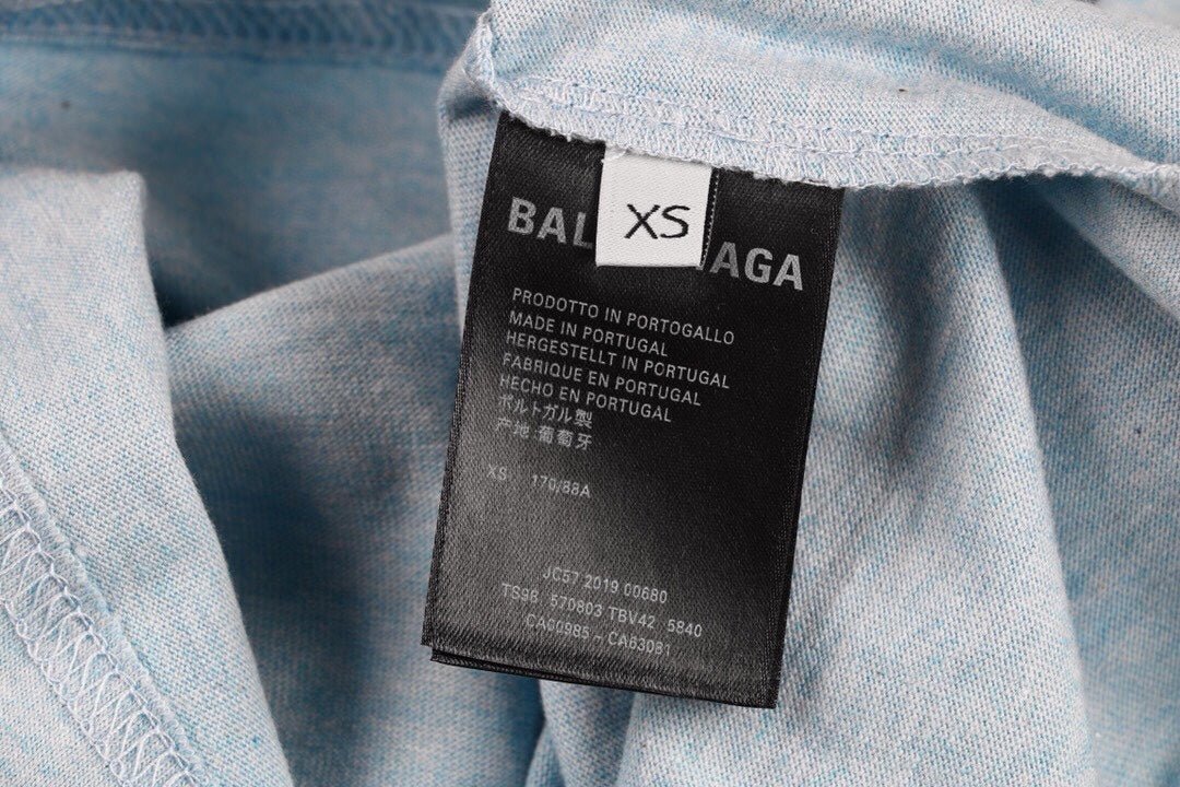 Balenciaga Basic Logo T-Shirt - Light Blue - Phantom Kicks