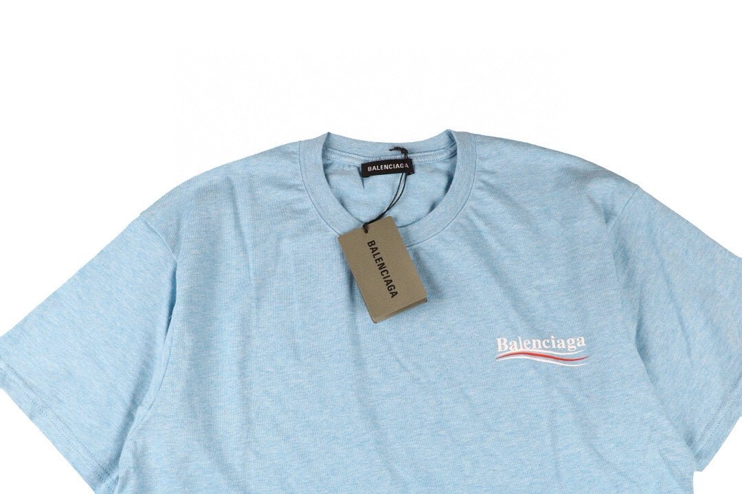 Balenciaga Basic Logo T-Shirt - Light Blue - Phantom Kicks