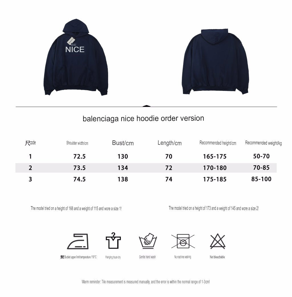 Balenciaga "Be Nice" Hoodie - Phantom Kicks