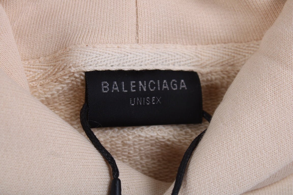 Balenciaga Beige Multilogo Hoodie - Phantom Kicks