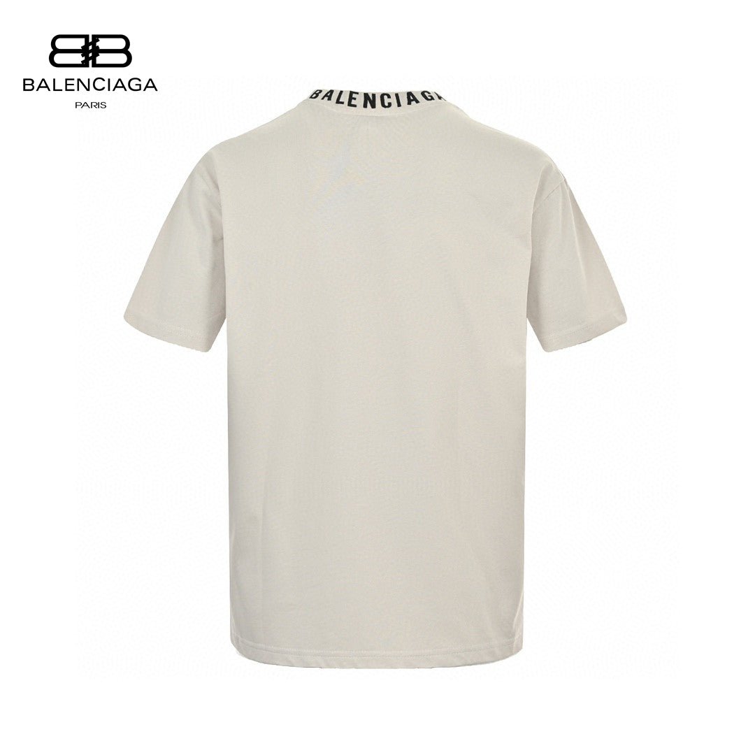 Balenciaga Beige T-Shirt with Abstract Graphic - Phantom Kicks