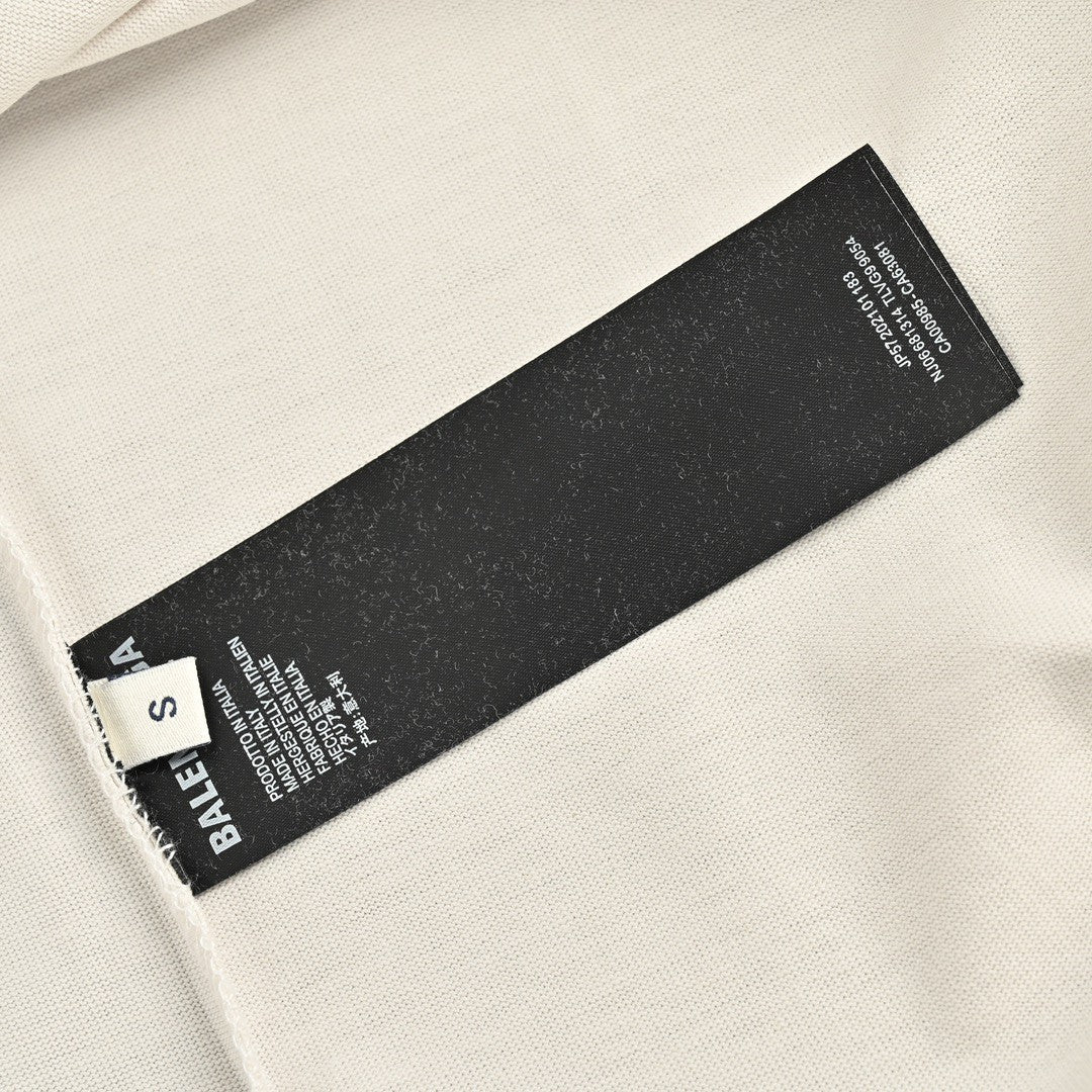 Balenciaga Beige T-Shirt with Abstract Graphic - Phantom Kicks