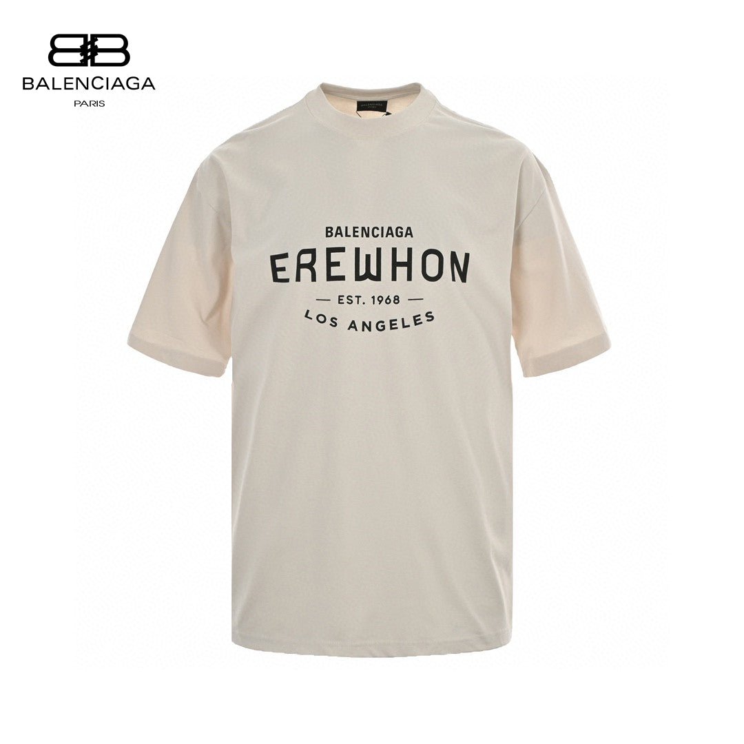 Balenciaga Beige T-Shirt with EREWHON Graphic - Phantom Kicks