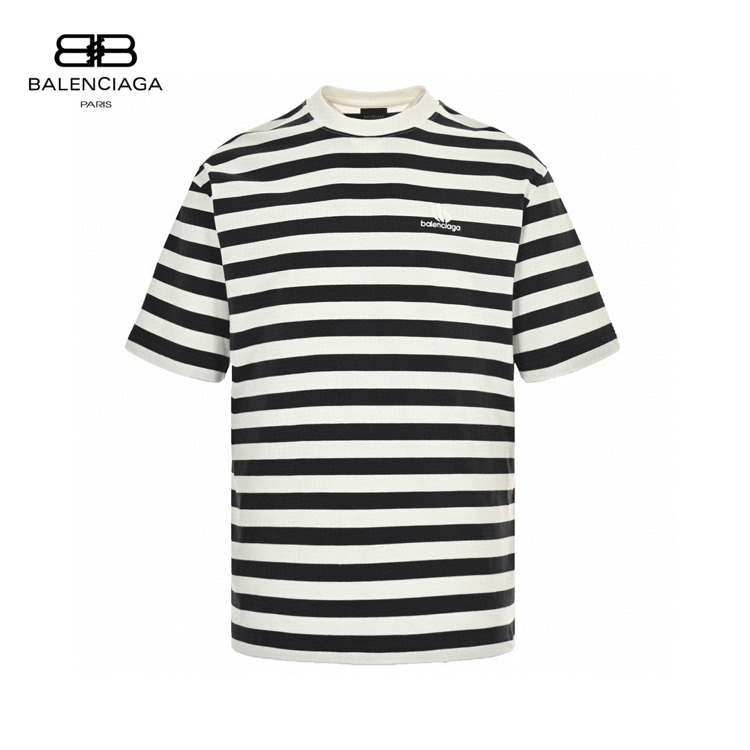 Balenciaga Black and White Striped T-Shirt - Phantom Kicks