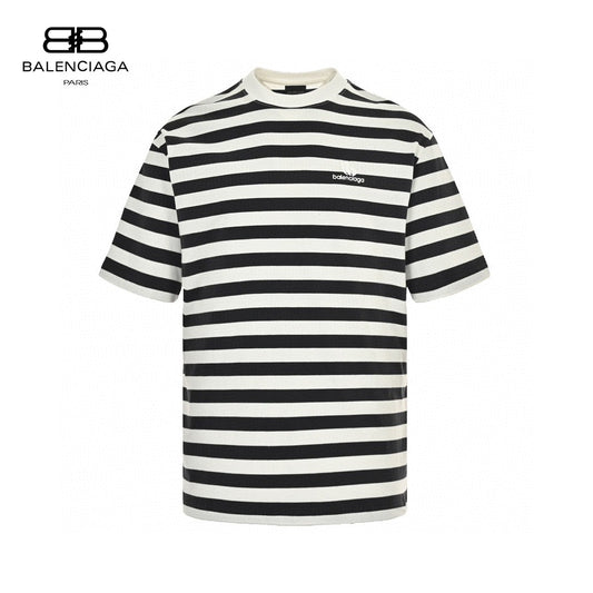 Balenciaga Black and White Striped T-Shirt - Phantom Kicks